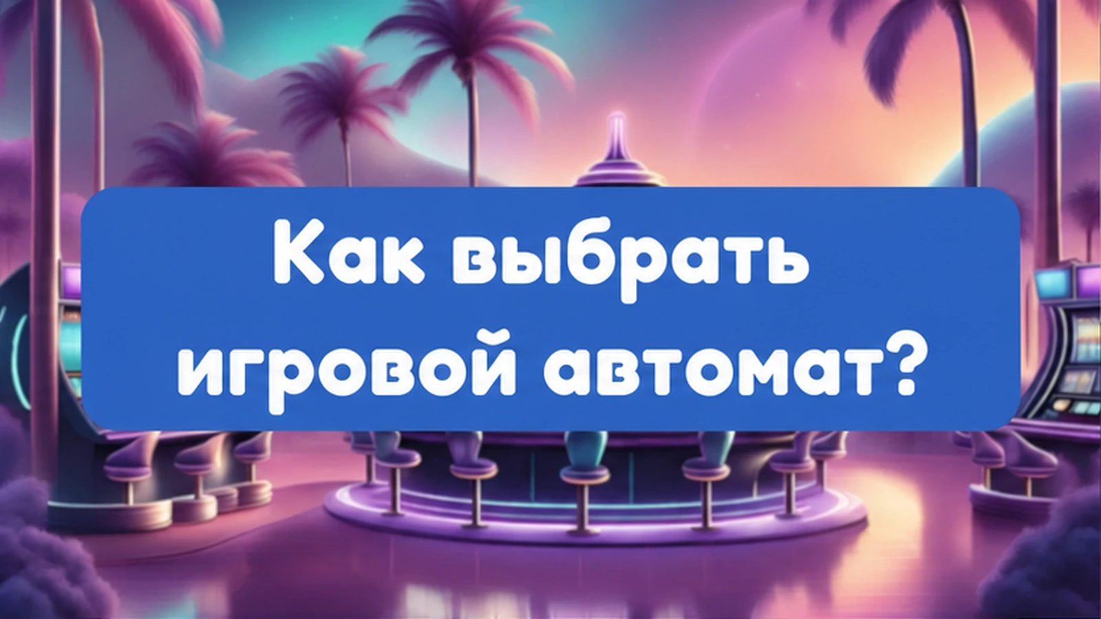 как выбрать игровой автомат